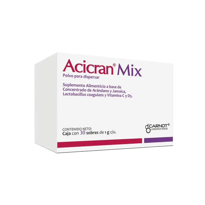 ACICRAN MIX SOBRE C/30 - CONCENTRADO DE ARANDANO Y NARANJA/LACTOBACILUS/VITAMINA C Y D3 1 G POLVO PARA DISPERSAR