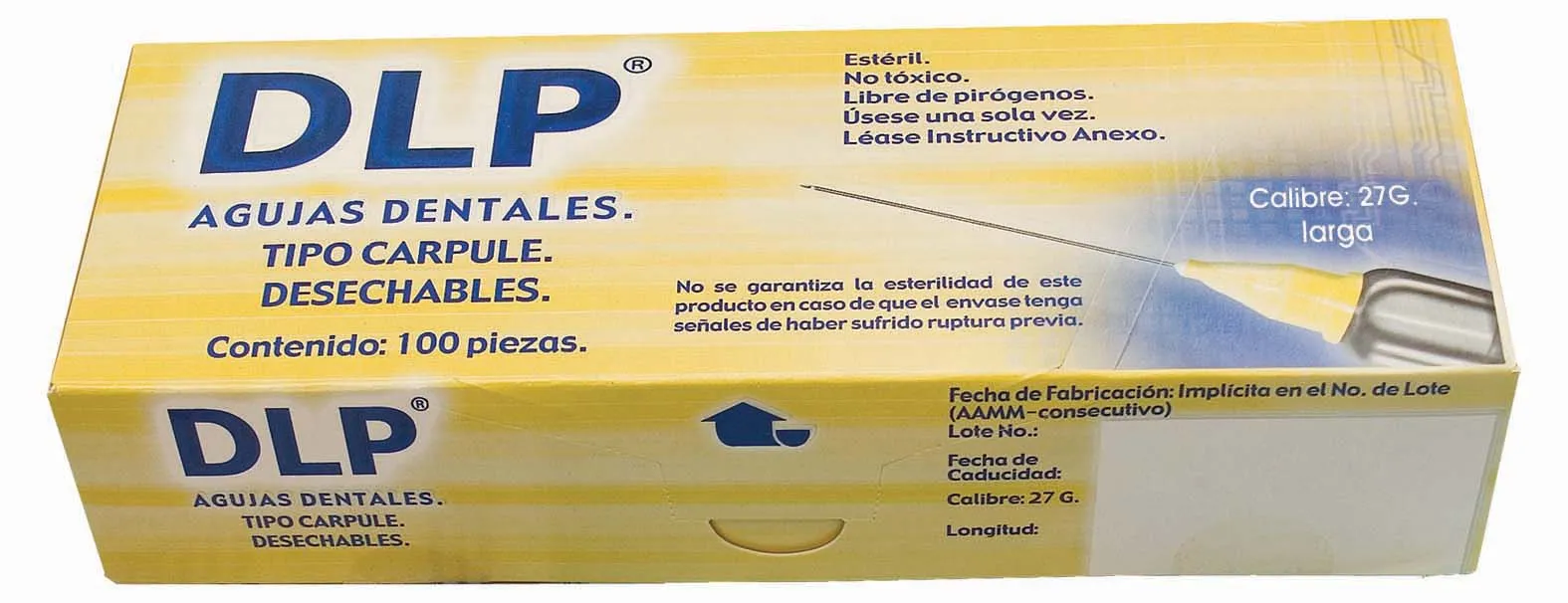 AGUJA DENTAL DLP 27G LARGA