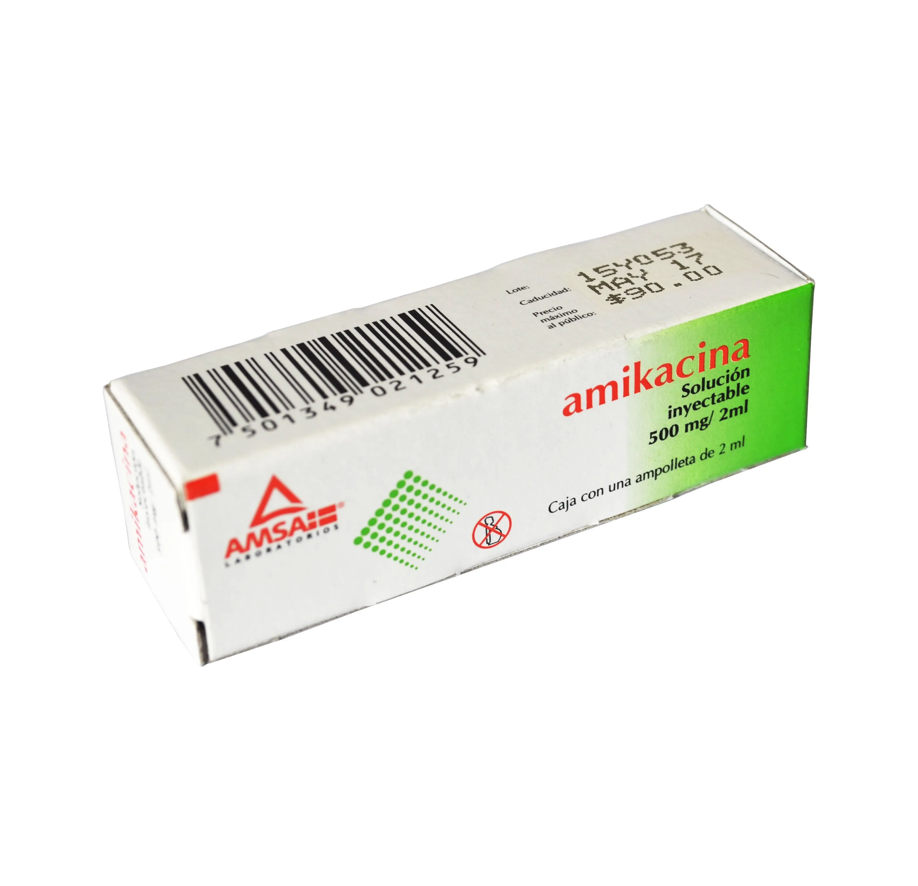 AMIKACINA 500 MG/2 ML SOLUCIÓN INYECTABLE - AMSA C/1
