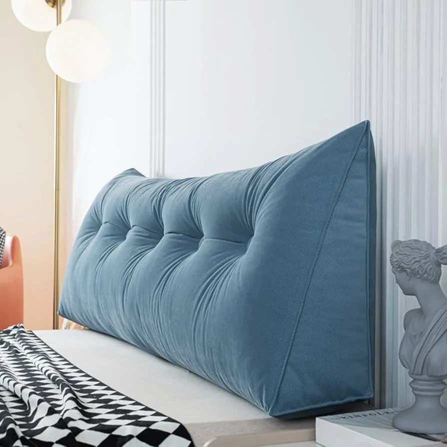 ALMOHADA TIPO CUÑA GRANDE AZUL